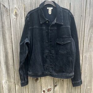 HIROSHI KATO Black Denim Jacket Size XL. NWOT NEVER WORN